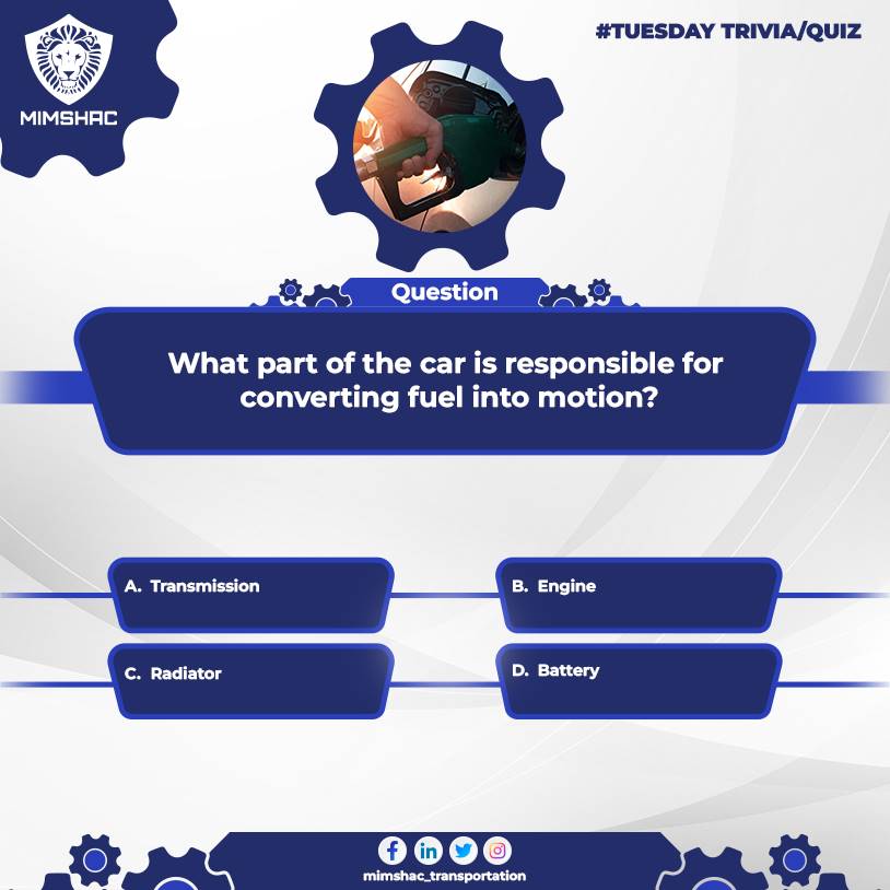 mimshac_trans's tweet photo. Let's test your car knowledge! Can you guess which vital car part is responsible for converting fuel into motion?
.
.
.
#Mimshac #CarTrivia #OilFilters #AutomotiveKnowledge https://t.co/F1R5Twg50L
