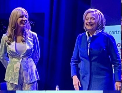 A delight to interview three outstanding female leaders this morning, <a href="/HillaryClinton/">Hillary Clinton</a>, <a href="/CherieBlairKC/">Cherie Blair</a> and Professor Mary McAleese, who continue to drive change and create positive opportunities for women across the globe #WIBVOL #Agreement25