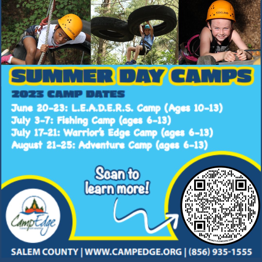 ‼️Time is running out‼️
Have your kids experience the best that the great outdoors offers this summer! 
Early Bird Registration ends April 30th.
campedge.org/summer-camps/
#SummerCamps #Adventure #MemoriesMadeHere #DayCamps