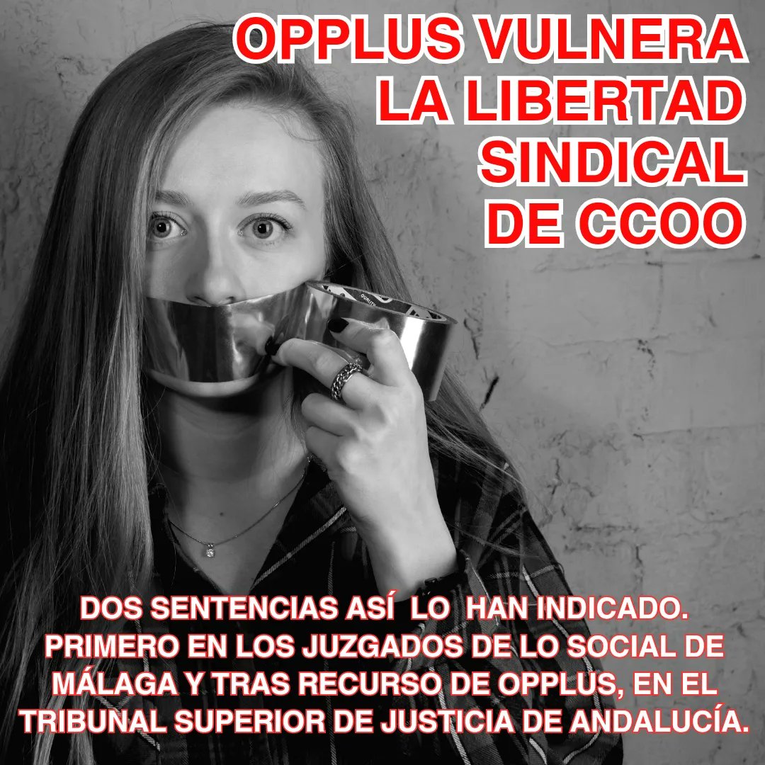 CCOO_opplus's tweet photo. "…la conducta de la empresa (#OPPLUS) negándose a facilitar una cuenta de correo corporativo a la sección sindical de #CCOO ha supuesto la vulneración de su derecho a la libertad sindical…”
@ccoo @TICCOOservicios @ccoomalaga @CanalMalagaRTVE @PTAmalaga @putasconsultor1
@bbva https://t.co/IGbTJ28Xqd