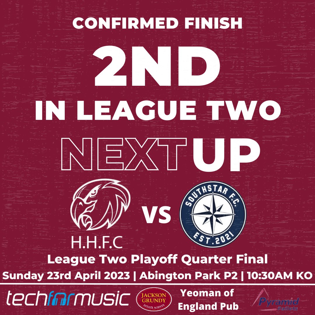 HunsburyHawksFC's tweet photo. After the regular season comes to an end, with the club finishing 2nd, we now go into the playoffs with the top 8 teams. Up first is our quarter final match against Southstar. https://t.co/ky86FPbZCv
