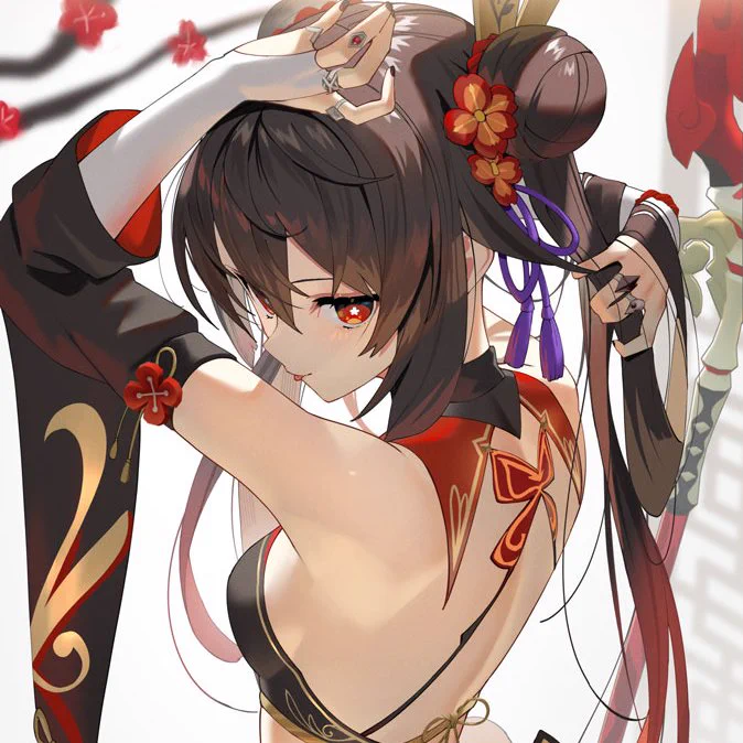 pixivFANBOXで【レイヤー構造データ配布】「胡桃」イラストメイキング【作業タイムラプス公開】を公開しました!  
