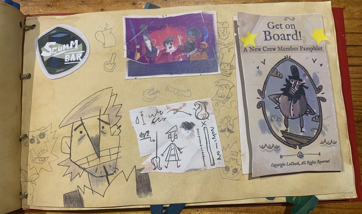 I recreated the #monkeyisland scrapbook from RtMI, here are a couple of the pages