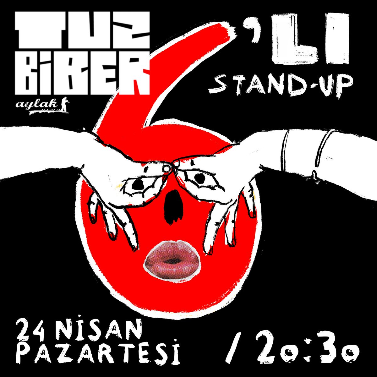 tuzbiberstandup's tweet photo. TuzBiber’in en tadında şovu: TuzBiber 6’lı,
📣 22 Nisan Cumartesi 20:00'de
24 Nisan Pazartesi 20:30'da
📍Aylak Bar Kadıköy’de!

Biletler: https://t.co/MuNW27gwJQ
2 kişilik davetiye için RT + TAKİP! https://t.co/u05eP5DRgx
