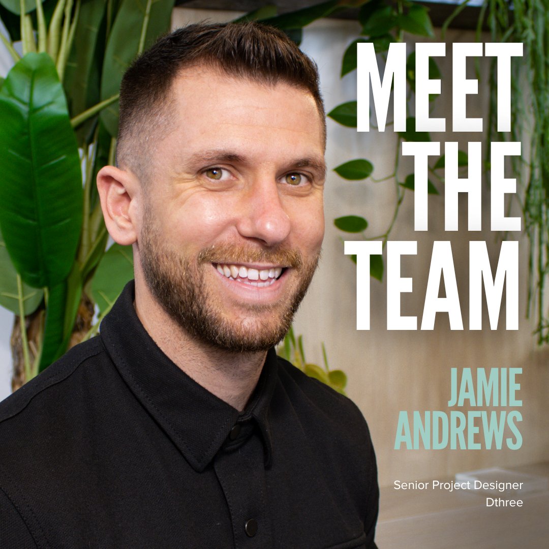 Introducing our newest #teammember to the Dthree pack - Senior Project Designer, Jamie Andrews.

Describe your job in three words:
Creative, Collaborative, Transformative

Tell us a fun fact:
I swam in the 5 great lakes of America (in 1 amazing road trip adventure)!