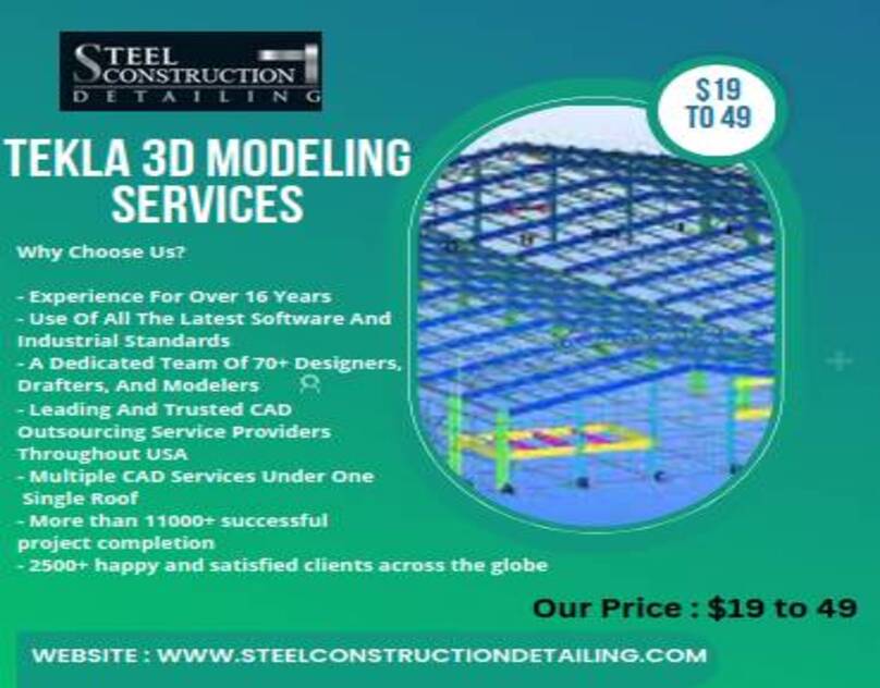 SteelConstruct6's tweet image. Our #SteelConstructionDetailing is offering best services of #Tekla3DModelingServices. 

Website:
bit.ly/3omCbY8

#Tekla3DModeling #ModelingServices #CADServices #USA #UK #Australia