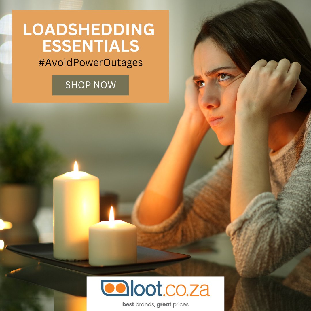 lootcoza's tweet photo. Get everything you need to keep your lights on and avoid power outages! 🔦 View our extensive range of loadshedding essentials, delivered straight to your door! 🚚🚪 https://t.co/dMfvtT1nAj #ShopOnline #LoadsheddingEssentials https://t.co/7g4j2FUWFG