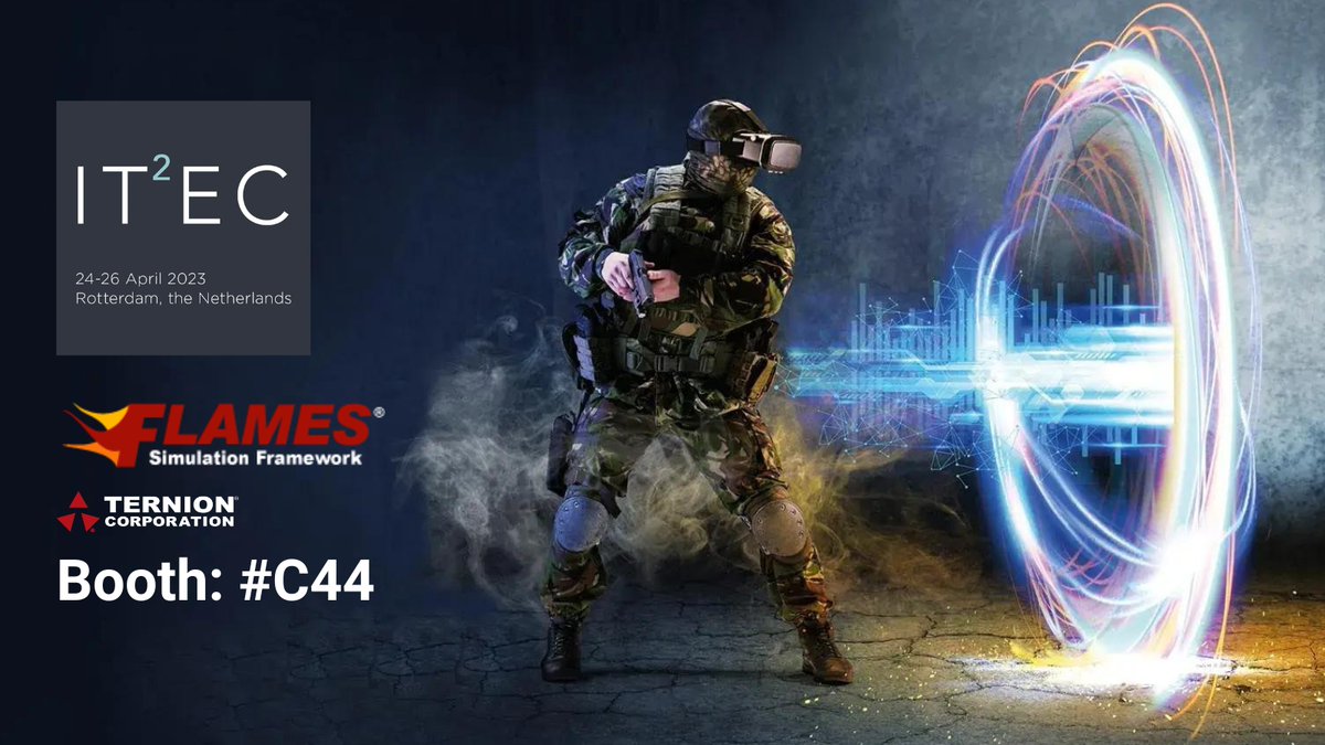 Ternion Corporation (@ternioncorp) on Twitter photo Unlock your simulation potential at #IT2EC. Drop by booth C44 or book a meeting in advance with the Ternion team at IT²EC by emailing flames_marketing@ternion.com
#IT2EC2023 Unlock your simulation potential at #IT2EC. Drop by booth C44 or book a meeting in advance with the Ternion team at IT²EC by emailing flames_marketing@ternion.com
#IT2EC2023