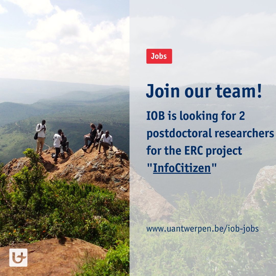📣 #Academicjob Alert 📣
IOB is thrilled to announce the start of prof. Kopper’s <a href="/ERC_Research/">European Research Council (ERC)</a> Starting Grant “Infocitizen” in July 2023. 
Check out the 3 PhD and 2 postdoc positions. 
uantwerpen.be/infocitizen
#datafication #citizenrights #inequality #globalimpact