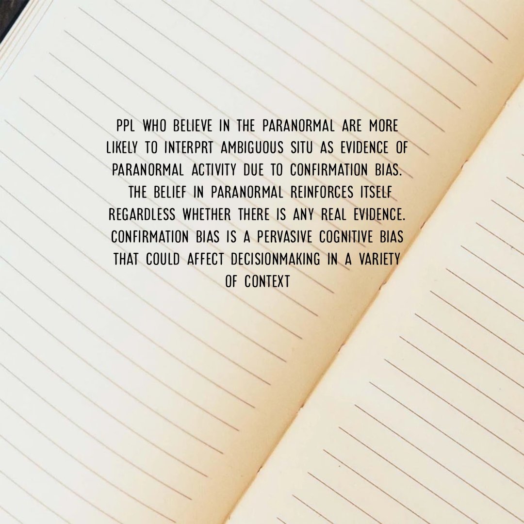 janahjean's tweet image. #paranormal #ambiguous #confirmationbias #cognitivebias #beliefsystem #decisionmaking
