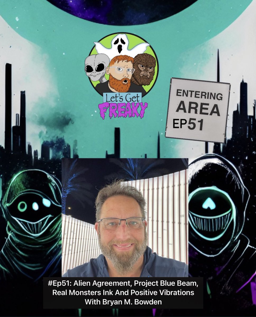 tcletsgetfreaky's tweet photo. NEW EPISODE!! #EP51 Alien Agreement, Project Blue Beam, Real Monsters Ink And Positive Vibrations With Bryan M. Bowden - available now wherever you get your podcasts!
https://t.co/IPWpkfXS84
https://t.co/K1CIEchTE7
https://t.co/j9MzSy8uWA
#paranormal #letsgetfreakypodcast https://t.co/B14U7qB9as