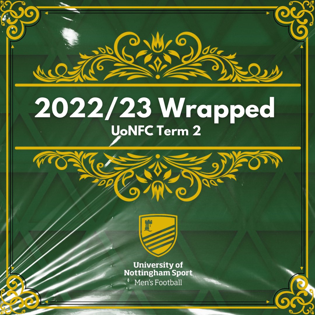 UoNFC's tweet photo. 🔰UoNFC Wrapped Term 1 22/23 🔰
As the second term has now finished means it times to look back on the clubs achievements. Following a great Term 1, we came into the business end of the season where 5 out of our 6 BUCS teams have gone onto win silverware!🏆🙌⚽️
#YAMN 💚💛 https://t.co/MS24Nzmb76