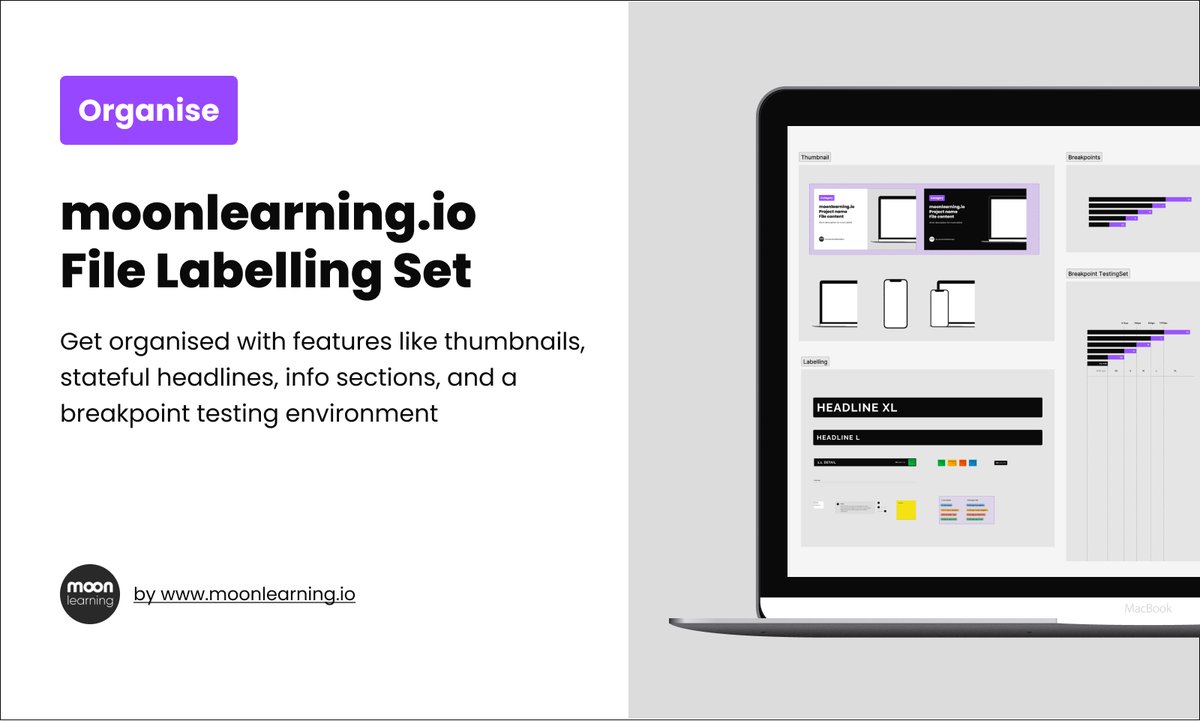 🎁 Freebie: Added my file management & labelling system to my Figma community files. Get organised with features like thumbnails,  stateful headlines, info sections, and a breakpoint testing environment. #Figma #FileOrganization 
figma.com/community/file…