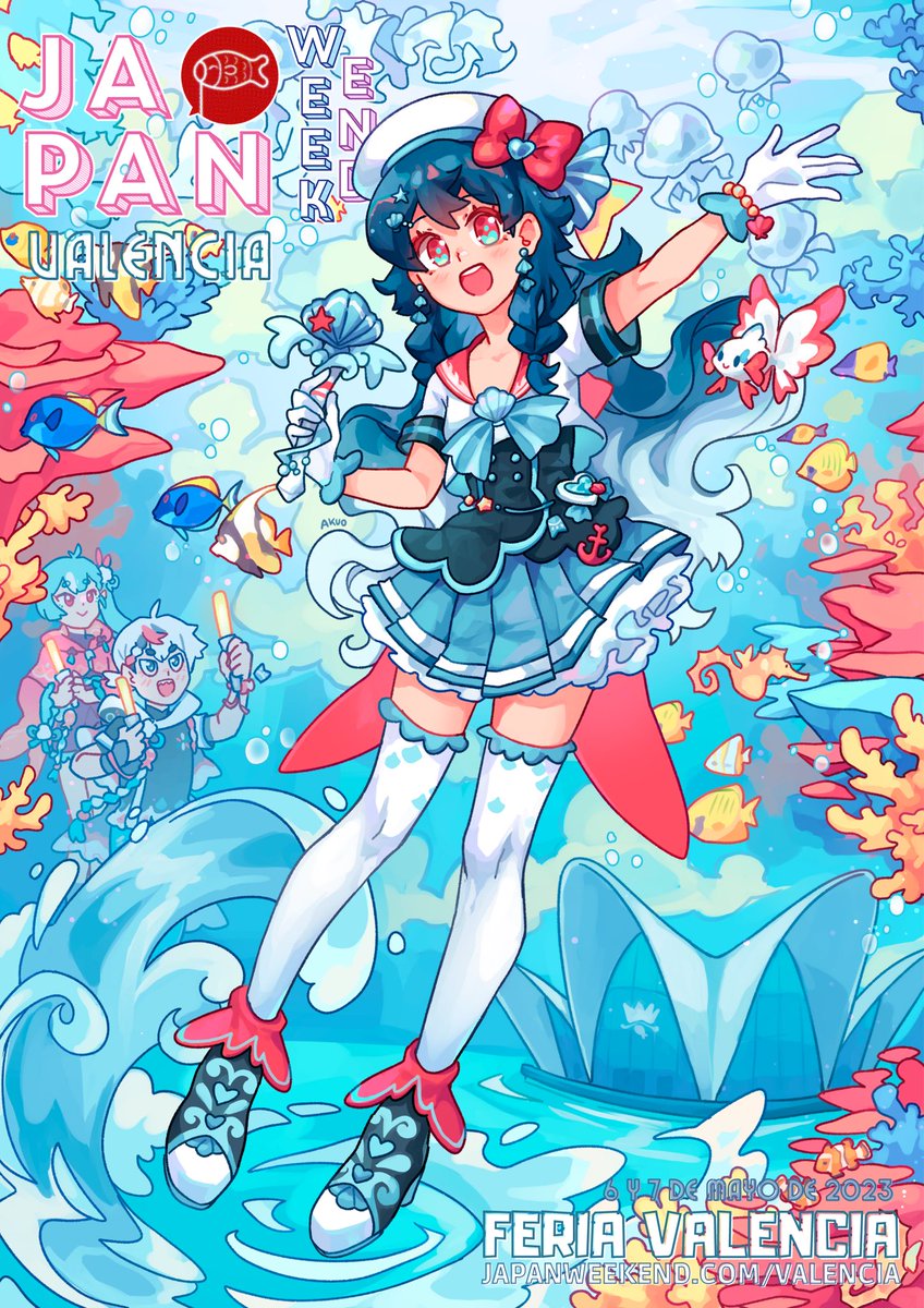 Japan_Weekend's tweet photo. ¡Os presentamos el CARTEL de Japan Weekend Valencia! 🫧🧜‍♀️

Hemos contado con @AkuoArt para el rediseño de JW-chan al más puro estilo idol, ¿os gusta? 💘

📆 6 y 7 de mayo
📍 Feria Valencia
🎟️ https://t.co/Br9T8q98BF https://t.co/CwECS1uFeW