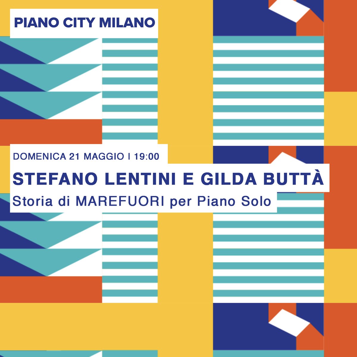 stelentinimusic's tweet photo. Il 21 maggio sarò ospite di @PianoCityMilano. Insieme a Gilda Buttà racconteremo la storia di Mare Fuori per Piano Solo.

Tutte le info: https://t.co/4fiYPGp7XK https://t.co/2Z4AWsMXYZ