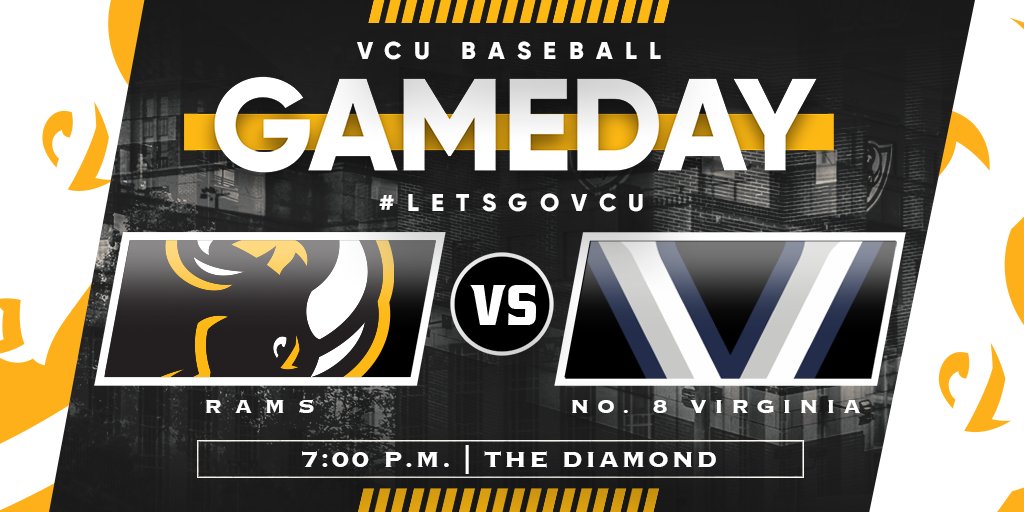 💎 𝘎𝘈𝘔𝘌𝘋𝘈𝘠 💎 

🆚 No. 8 Virginia
📍 The Diamond  
⏰ 7 PM  
📺 es.pn/41frANl
📊 bit.ly/3MUd4Gs
🎟️ bit.ly/3GfTpfK 

#LetsGoVCU