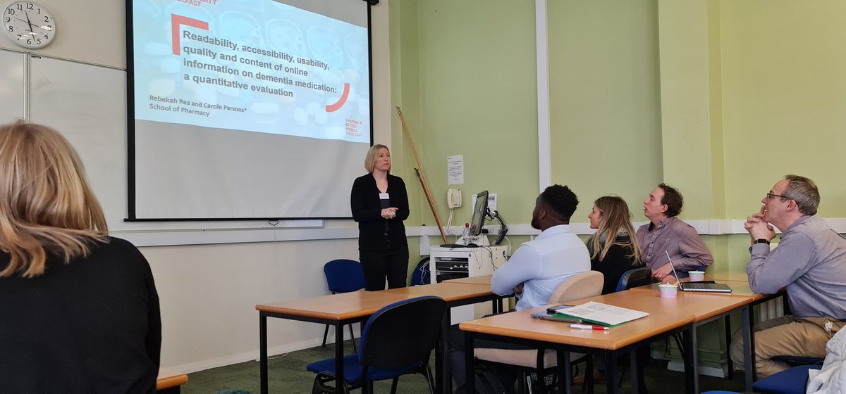 Ahmad Rabi (@ahmadrabiqub_) on Twitter photo A fabulous presentation by <a href="/DrCaroleParsons/">Carole Parsons</a> on evaluating online information about dementia medication at #HSRPP2023 <a href="/pharmacyatQUB/">QUB Pharmacy School</a> <a href="/QUBPrimaryCare/">QUB Pharmacy Primary Care Research</a> A fabulous presentation by <a href="/DrCaroleParsons/">Carole Parsons</a> on evaluating online information about dementia medication at #HSRPP2023 <a href="/pharmacyatQUB/">QUB Pharmacy School</a> <a href="/QUBPrimaryCare/">QUB Pharmacy Primary Care Research</a>