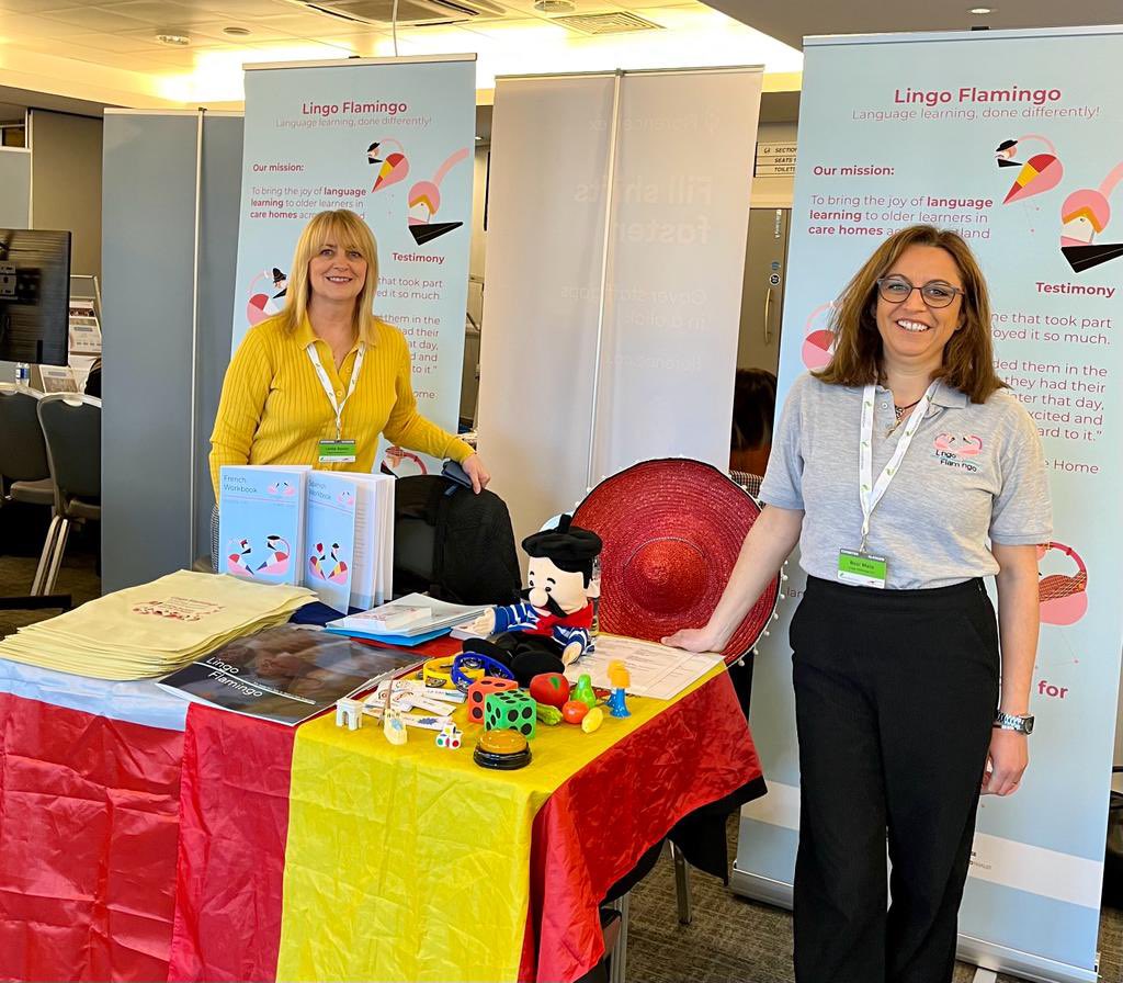 Today we are at the @careroadshows at Hampden Park. Pop by and say “hola” to Linda and Rosi if you get the chance :). #carehome #careaboutcare