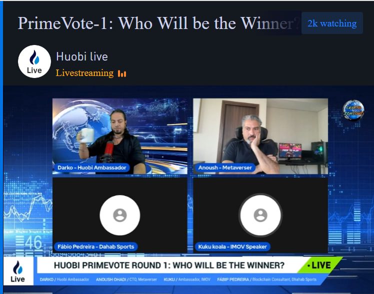 AMA with <a href="/HuobiGlobal/">火币HTX</a>  +2K watching 🔥🚀