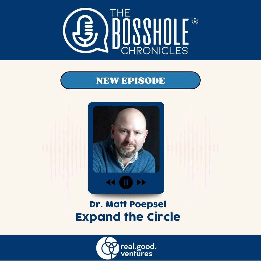 Bosshole_Chron's tweet image. The Godfather of Talent Optimization is back in the studio! Dr. Matt Poepsel shares his energy and passion for leadership and updates us on his newly released book, "Expand the Circle."  Listen today! thebossholechronicles.buzzsprout.com/1451638/126304…