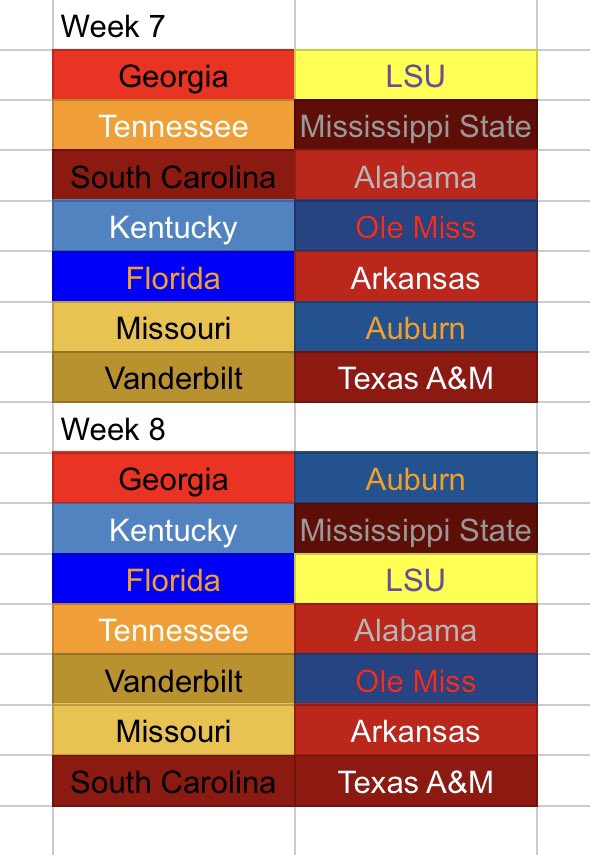 The SEC is excited to announce the return of H2H action! Teams will play 8 conference games, all 6 divisional opponents as well as a cross divisional matchup &amp; a cross divisional rivalry game. Best of luck teams!