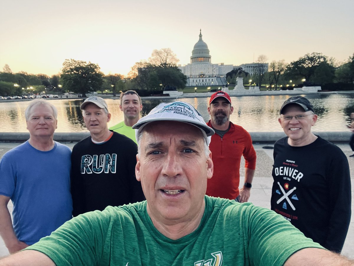 DC day 2 - Running Capitol Hill before a day of working the halls on the hill. Bo Jangles, Big Red, the Todd, Okie and Cactus. <a href="/voices4coops/">Voices for Cooperative Power</a> <a href="/NRECANews/">NRECA</a>