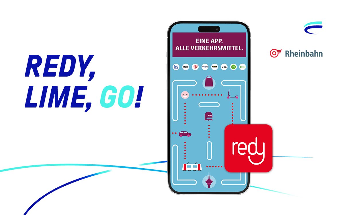 You can now book E-scooters &amp; E-bikes from <a href="/limebike/">Lime</a> in the redy app of <a href="/DieRheinbahn/">Rheinbahn</a> AG.🚲⚡With LOGPAY as the app’s #payment provider, users can conveniently book and pay for all rides from different mobility providers with just one account.
#mobility #payment #escooter #ebike