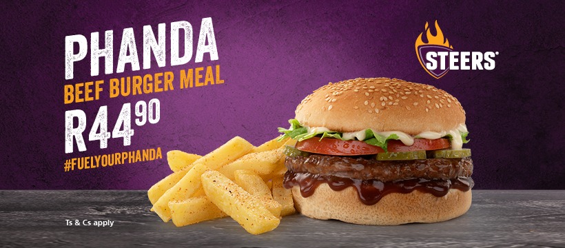 CosmoMall's tweet photo. Hey fam! 📷 Your hustle is teeeeewww Real!📷 #FuelYourPhanda with the Phanda Beef Burger Meal for R 49,90 from The official Steers Page made especially for go-getters like yourself! 📷📷
#CosmoMall #Steers #Phanda #fresh #beef #burgermeal #Bonang https://t.co/xNJLakAHE5