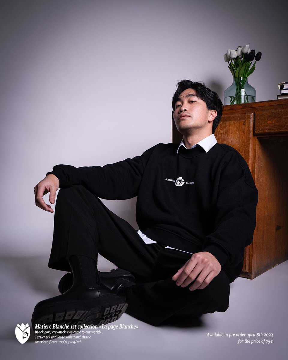 Matiere_Blanche's tweet photo. 1ere collection : La page blanche - crewneck « welcome to our world », disponible en pré commande sur https://t.co/i6l1JFxtXi jusqu’au 22 avril. 🌷🌷 https://t.co/OiB1VogeJG