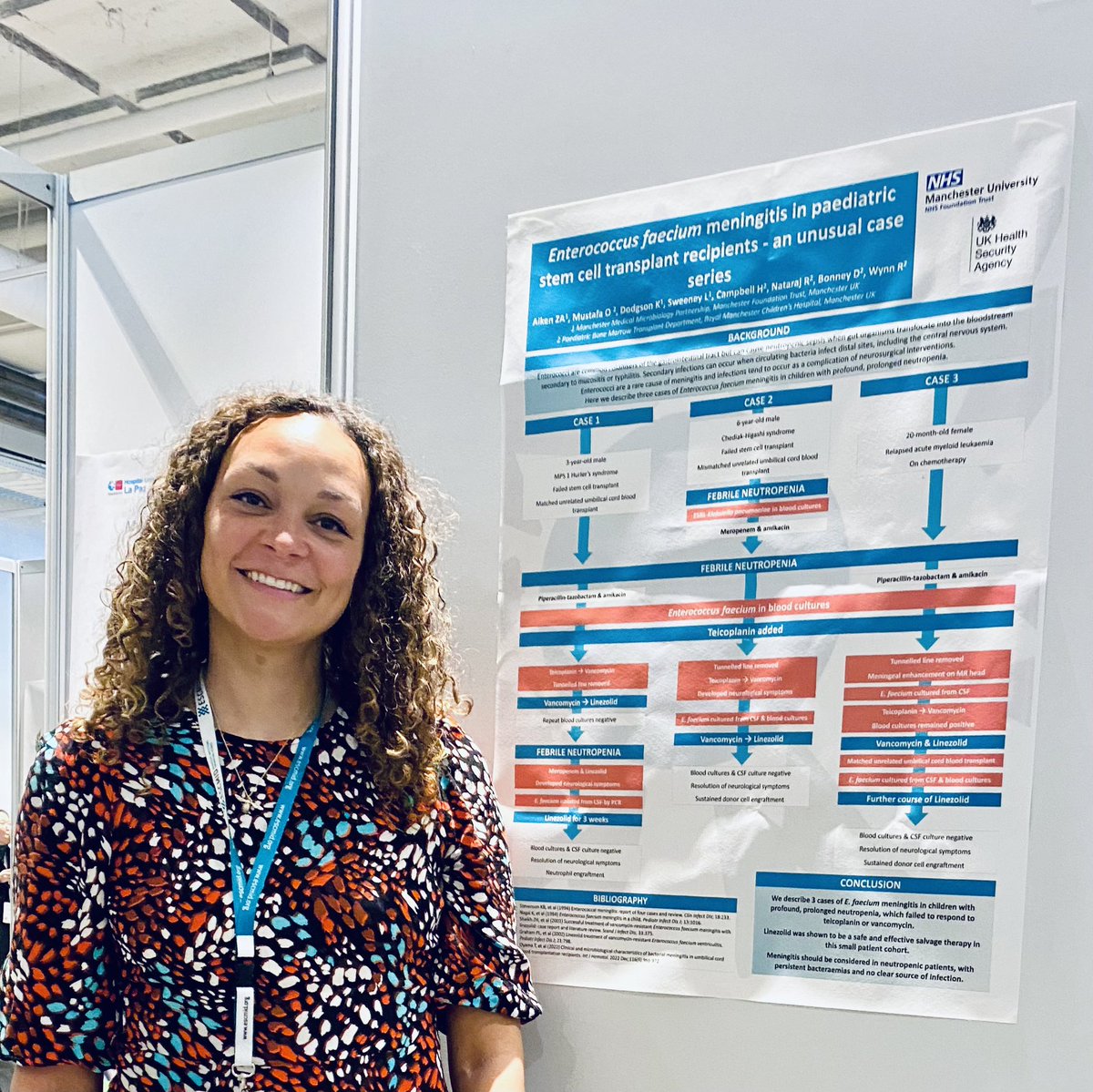 Come and see me and my slightly creased poster on a case series of 3 children with Enterococcus faecium meningitis at #ECCMID23 P3225, section A today