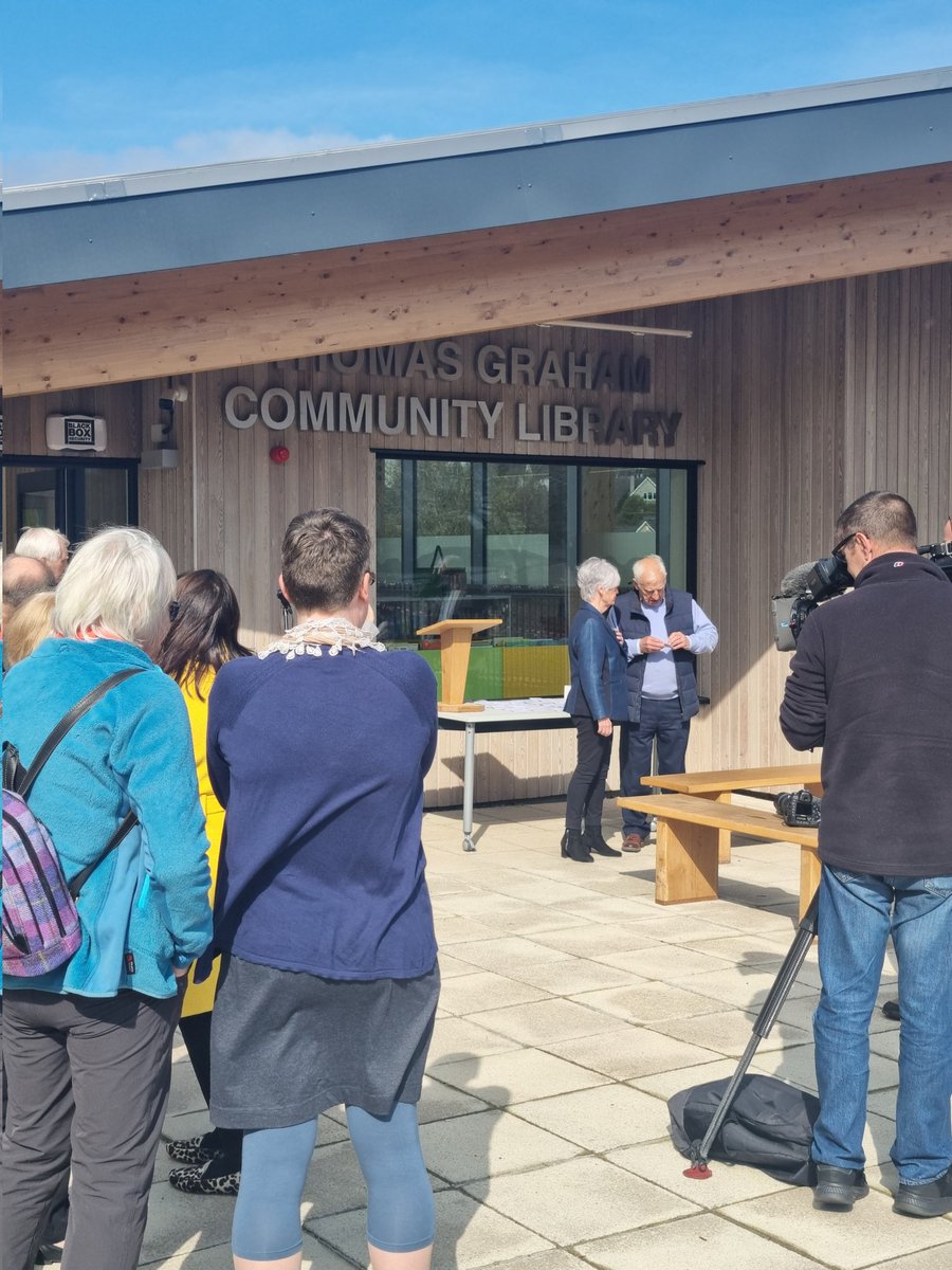 MarionKunderan's tweet photo. Delighted to be at the opening of the new Thomas Graham Community Library in Strathblane. A perfect example of People, Place and Partnership!#Forward @SLIC1991 Congratulations to Strathblane Community Development Trust, @StirlingCouncil , @StirlingLibs. https://t.co/xTeUmHSxzt