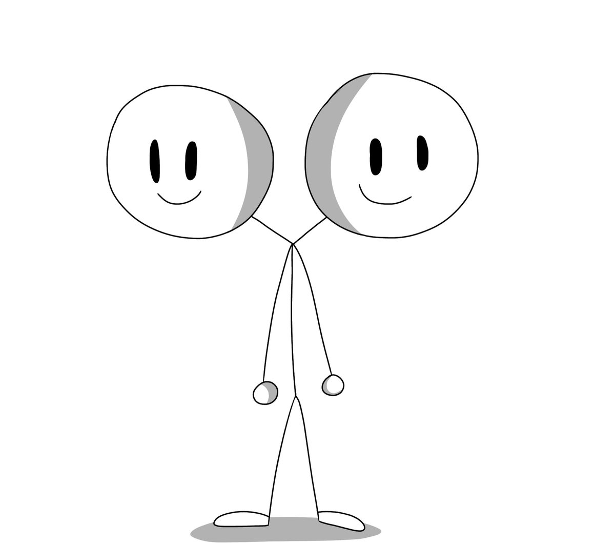 lady_fzesimp's tweet photo. 2-headed stick figure #stickfigure #2headed #conjoinedtwins #siamesetwins https://t.co/2EiLVgFX44