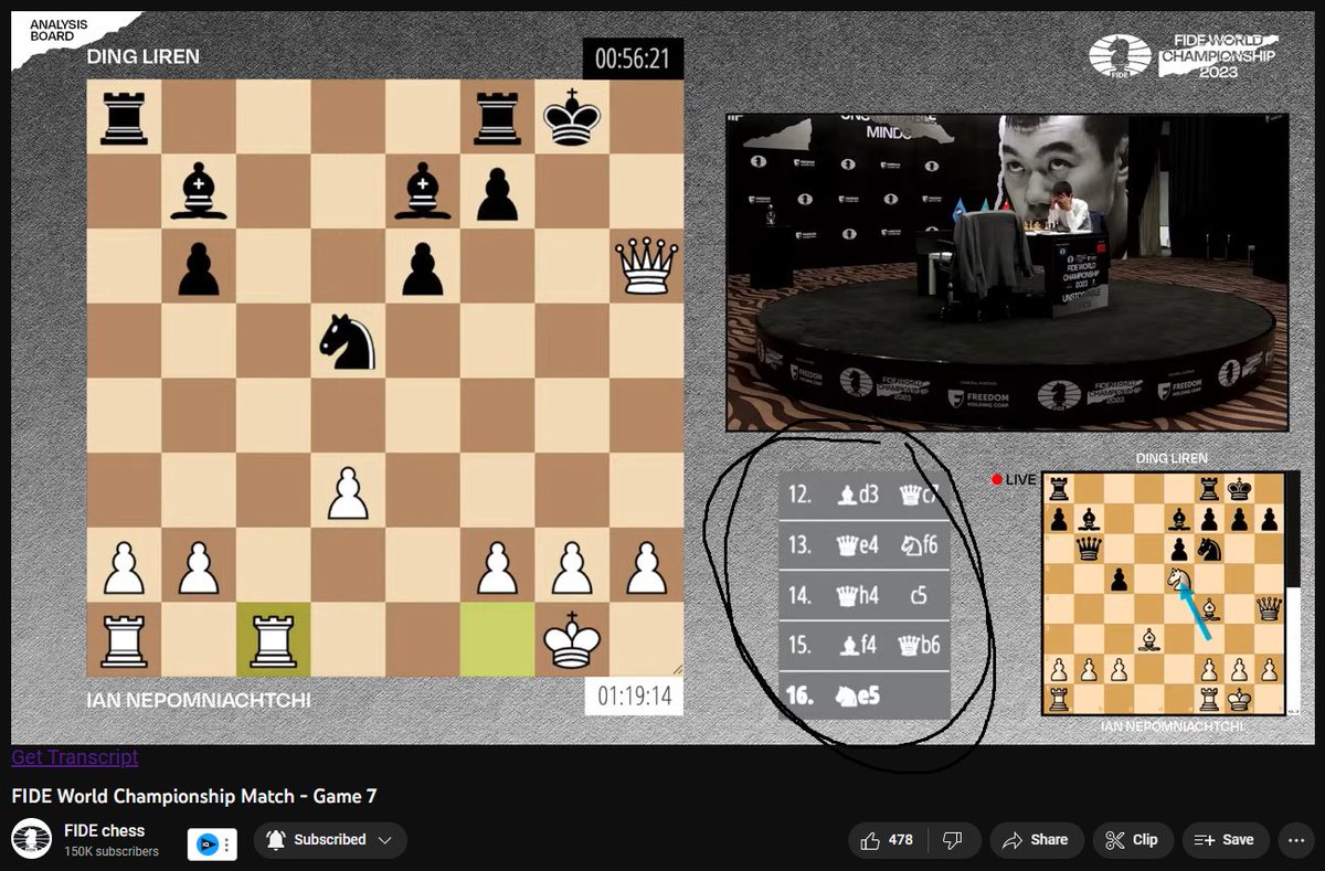 dpawn Chess Academy ๐ฎ๐ณ (@dpawnchess) on Twitter photo Hello <a href="/FIDE_chess/">International Chess Federation</a>
Please use that notation place for Daniil Dubov's Video! Most of the time you are only showing notation.
#Nepoding #DingNepo #worldchesschampionship
<a href="/irinakrush/">Irina Krush</a> <a href="/davidllada/">David Llada โ</a> Hello <a href="/FIDE_chess/">International Chess Federation</a>
Please use that notation place for Daniil Dubov's Video! Most of the time you are only showing notation.
#Nepoding #DingNepo #worldchesschampionship
<a href="/irinakrush/">Irina Krush</a> <a href="/davidllada/">David Llada โ</a>