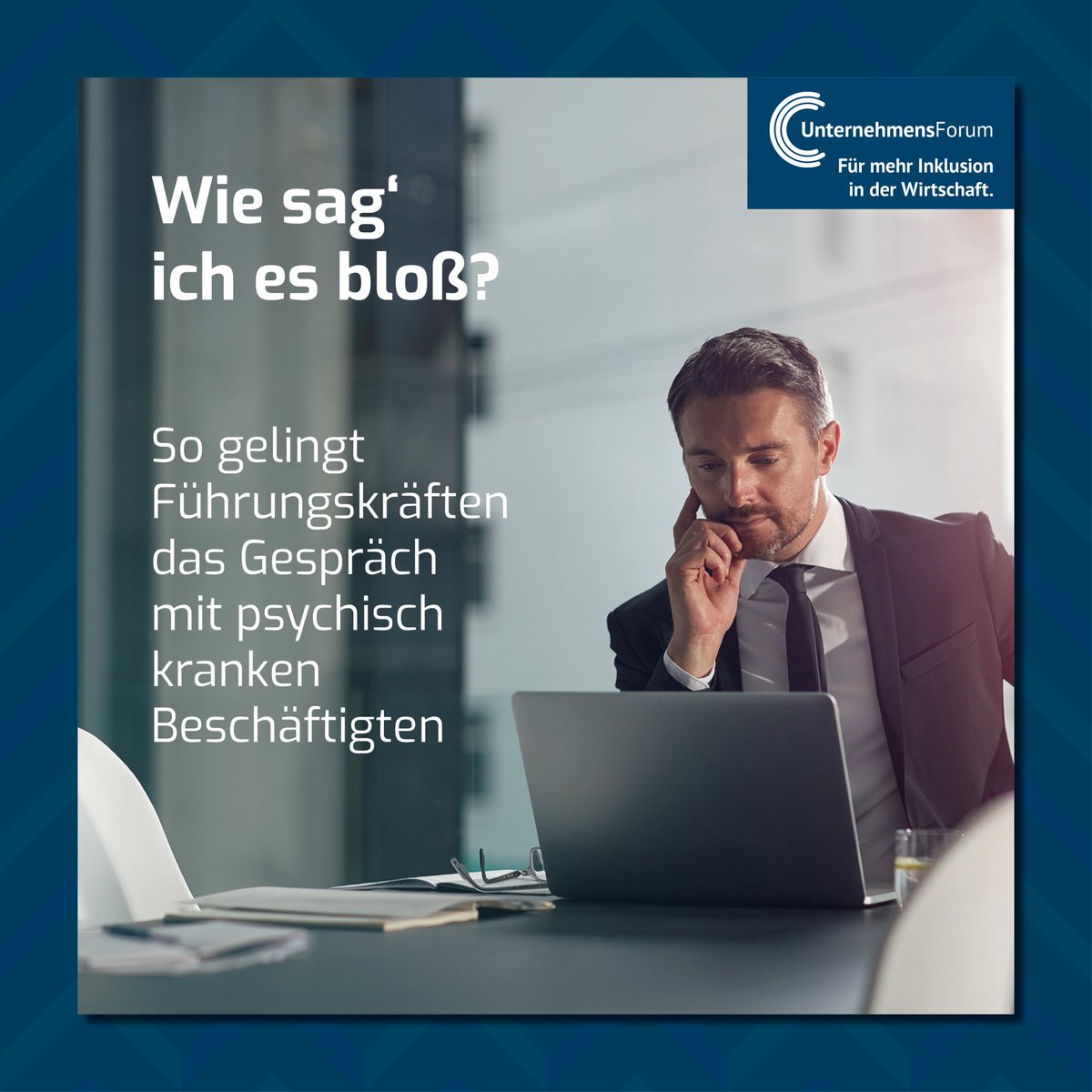 Wie sag‘ ich es bloß?🤔Immer wieder stellen sich #Führungskräfte diese Frage, z.B. wenn es um Beschäftigte mit #psychischen_Erkrankungen geht. Aber wie führt man ein wertschätzendes, klares Gespräch?➡Unser Lese-Tipp für inklusive Führung bit.ly/3KJif9f #Inklusion