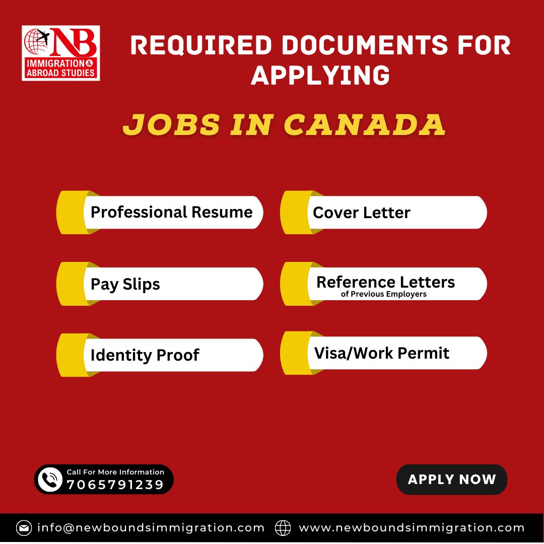 new_bounds's tweet image. Required Documents for applying for Jobs in Canada.

Apply Now - bit.ly/newboundsdelhi

#canadaimmigration #pnpprogram #immigratetocanada #canadaprs #India #immigration #canada #expressentry #newboundsimmigration