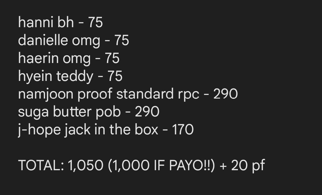 KpopCartzPH's tweet photo. wts lfb newjeans pc ph

newjeans hanni bh, hyein teddy, haerin sakit ulo, dani omg wev ver. album 

✅ SOLD AS SET ONLY
✅ mint condition
✅ fresh pulls &amp; official 
✅ COD (+3%) 

mop: gcash
mod: sco,flash, j&amp;t, and ggx 

COMMENT OR PM ME IF INTERESTED https://t.co/VJo8vkcvbb
