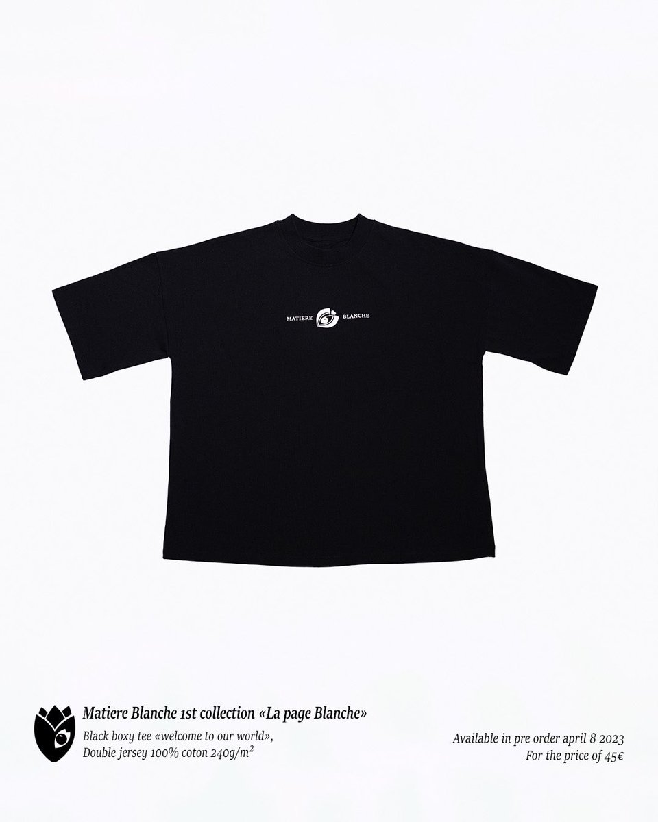 Matiere_Blanche's tweet photo. 1ere collection : La page blanche - Tshirt « welcome to our world », disponible en pré commande sur https://t.co/i6l1JFxtXi jusqu’au 22 avril. 🌷🌷 https://t.co/bRvRxgRJq1