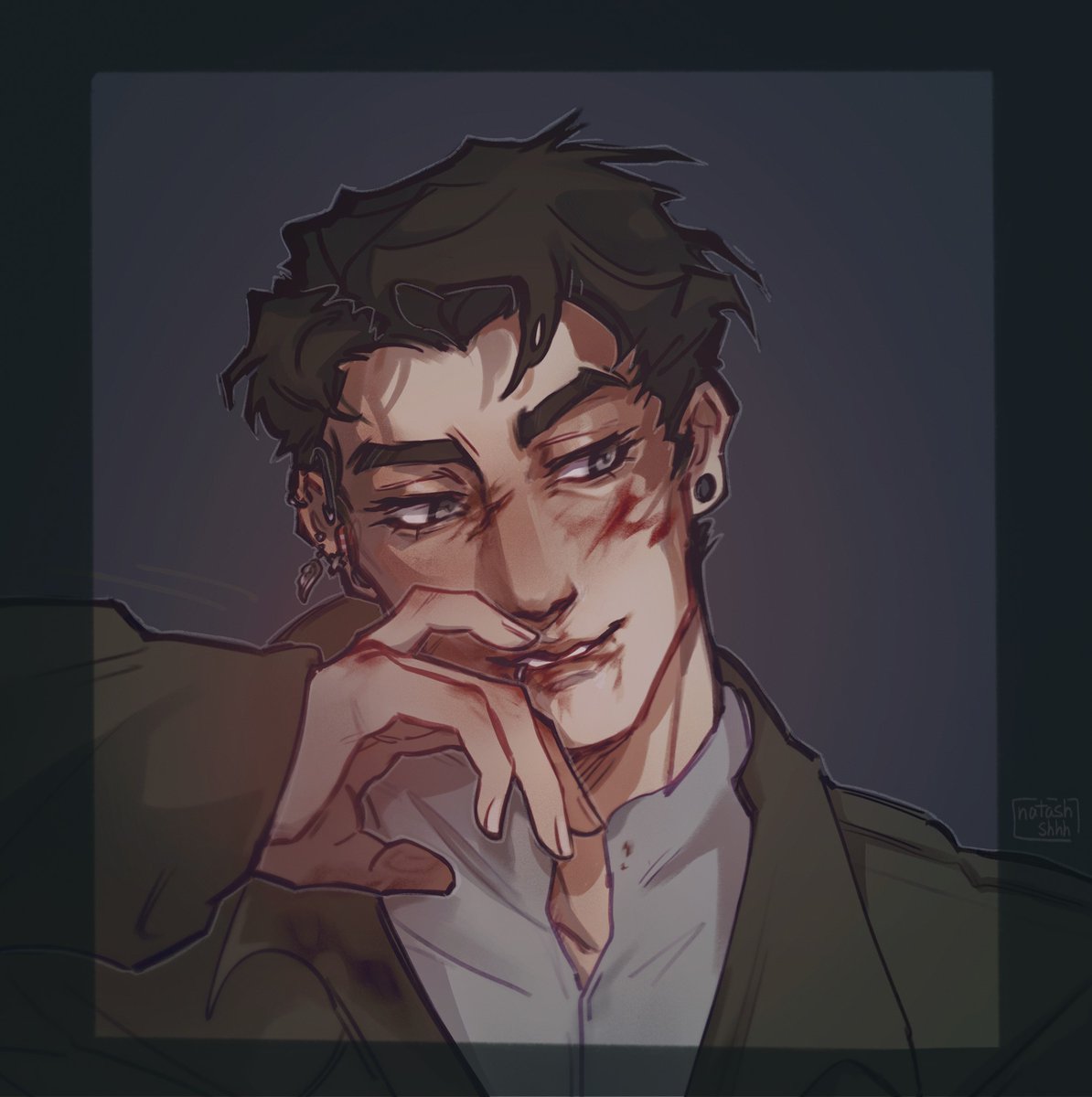 I commissioned <a href="/natash_shhh/">nat 🥀 comms open</a> for a piece of my boy Eli and I'm in awe of how good it looks!!