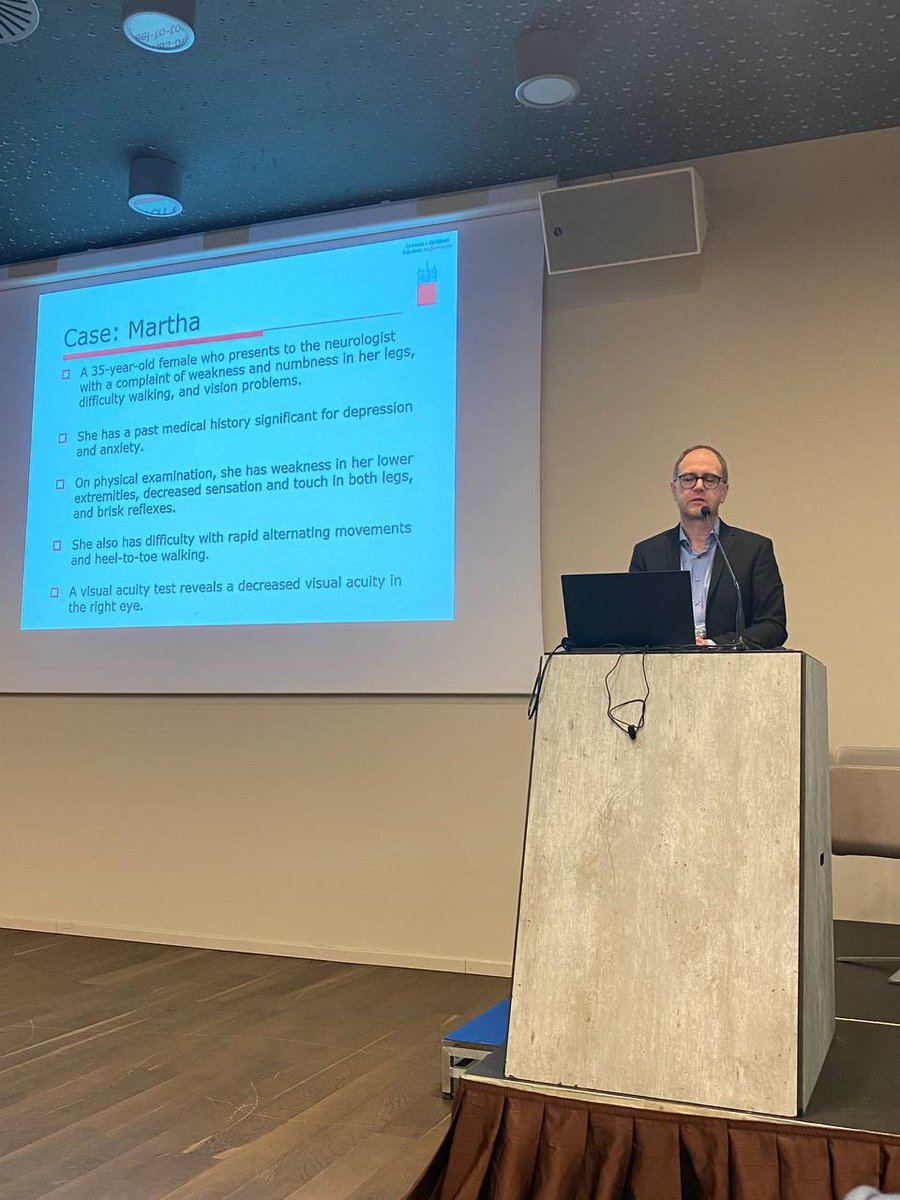 #EPSAAC23 | Prof. <a href="/mitjakos/">Mitja Kos</a> is giving a presentation about : 

▫️Multiple sclerosis as a disease with treatment possibilities 
 
▫️Medication adherence as a challenge patients and healthcare workers face in pharmacotherapy