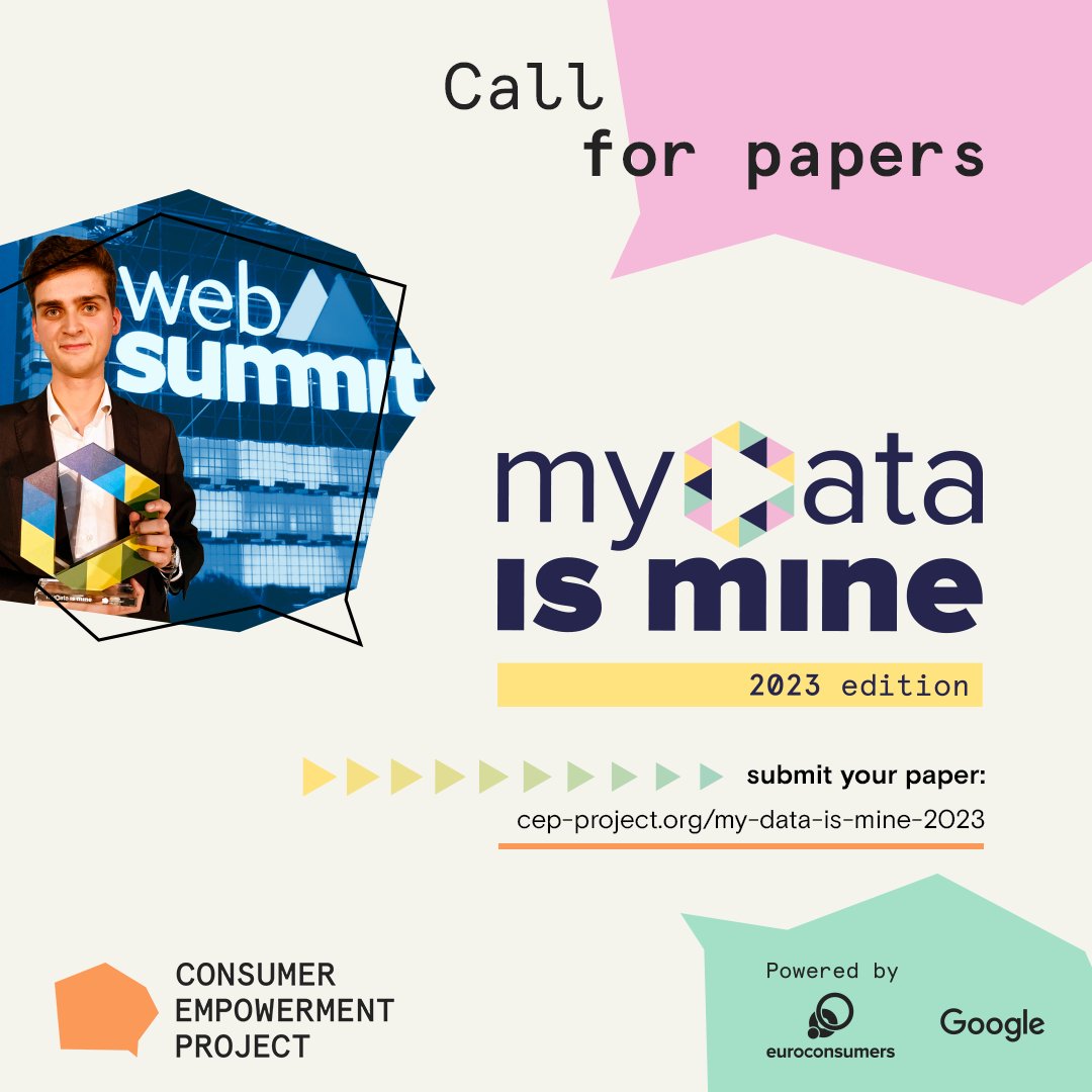 The Call for Papers for the #MyDataIsMine award is open! 🚀 Submit your  research on #AI and #dataprotection. Open to researchers, practitioners, and students (up to 35 years old) in academia and industry. Ceremony held at <a href="/WebSummit/">Web Summit</a> in Lisbon in Nov 23👇
cep-project.org/my-data-is-min…
