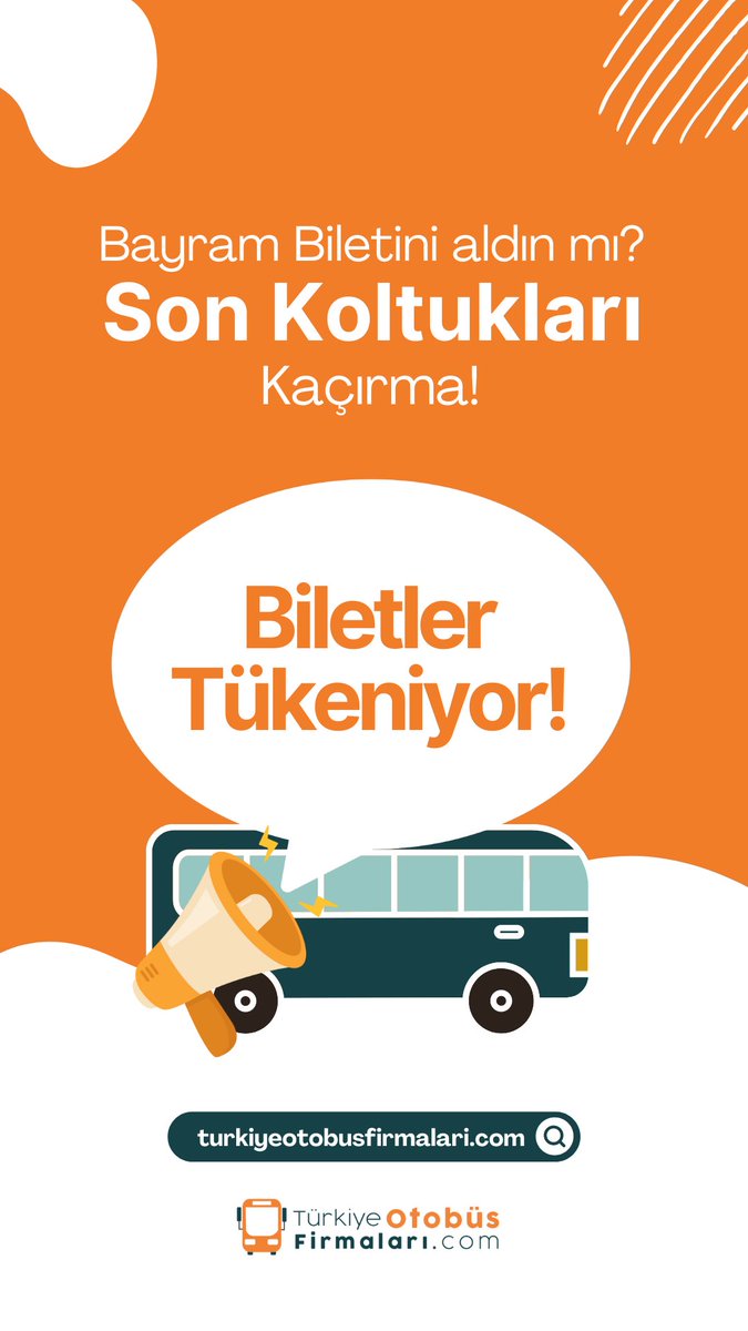 TurkiyeOtobus's tweet photo. Son koltukları kaçırma!

Biletler tükeniyor 📣

#turkiyeotobusfirmalaricom https://t.co/15eElDxNzM