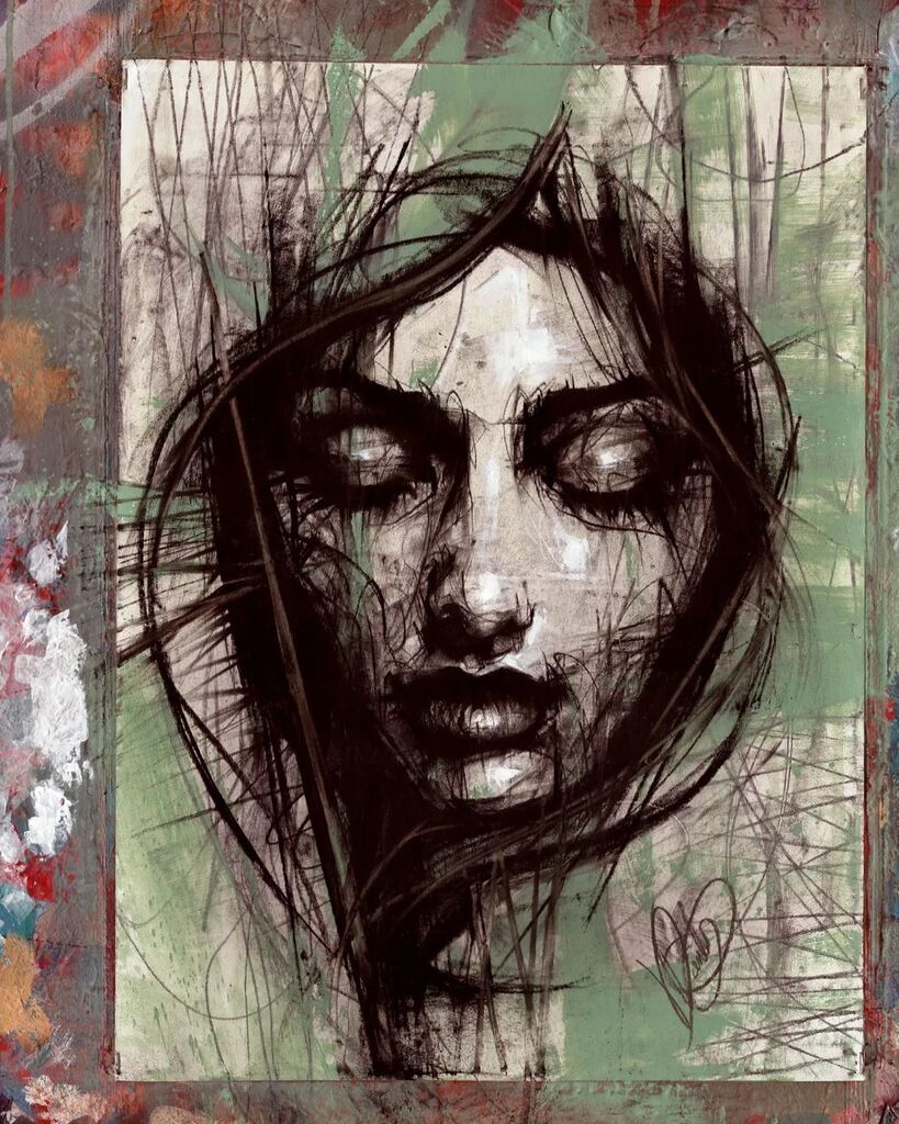 "Stillness In Motion" - Original painting by Vin Dantes. See more of my work or buy this piece at vindantes.co.uk. Check recent auctions on Catawiki or Ebay. #art #artist #artistsoninstagram #artoftheday #artwork #painting #illustration #drawing … instagr.am/p/CrLH7tPInjg/