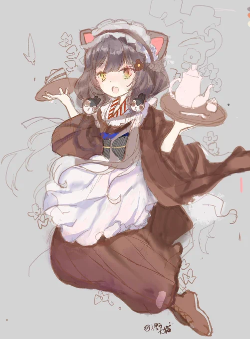 畫了戌亥とこ用ipad的procreate 努力練習#戌亥とこ#いぬいらすと 