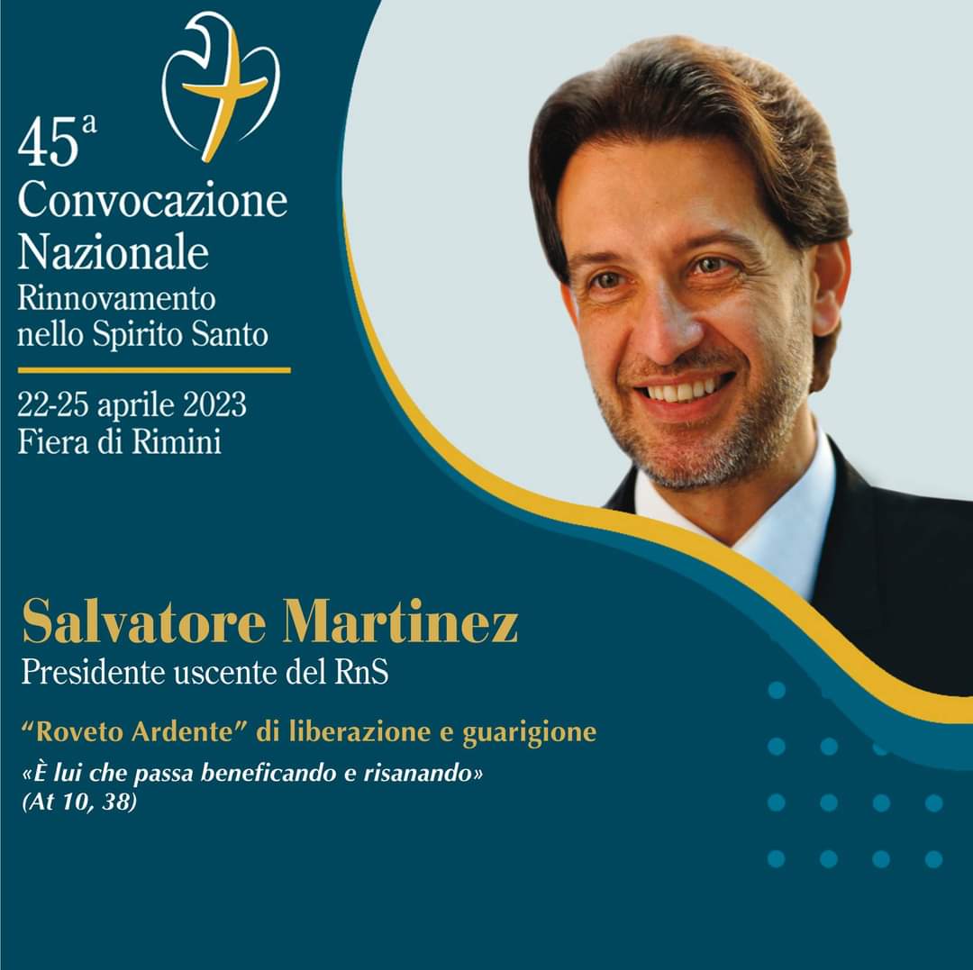 Conosciamo i relatori della 45a Convocazione Nazionale RnS

<a href="/Salvat_Martinez/">Salvatore Martinez</a>, già Presidente RnS, detterà la Monizione: «Vogliamo vedere Gesù» (Gv 12, 21) e animerà il Roveto Ardente sul tema «È Lui che passa beneficando e risanando» (At 10, 38)
Clicca qui bit.ly/3Kyw6iP