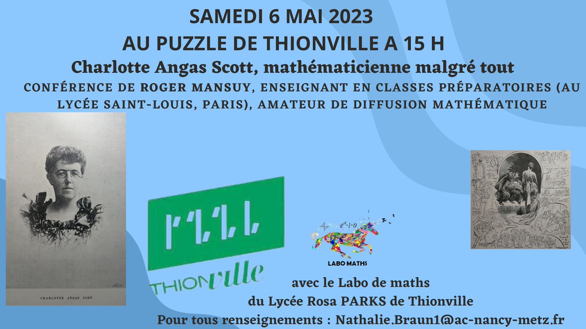 Braun Nathalie (@braun24006603) on Twitter photo Le 5 et 6 mai au <a href="/labo_maths/">Labo de Maths Lycée Rosa Parks Thionville</a> du <a href="/lycee_RosaPARKS/">Lycée Rosa PARKS Thionville</a> on reçoit Roger Mansuy pour une conférence <a href="/VilleThionville/">Ville de Thionville</a> <a href="/acnancymetz/">Académie de Nancy-Metz</a> <a href="/RLaganier/">Richard Laganier</a> <a href="/Dsden57/">DSDEN de la Moselle</a> <a href="/eduscol_maths/">éduscol Maths</a> Le 5 et 6 mai au <a href="/labo_maths/">Labo de Maths Lycée Rosa Parks Thionville</a> du <a href="/lycee_RosaPARKS/">Lycée Rosa PARKS Thionville</a> on reçoit Roger Mansuy pour une conférence <a href="/VilleThionville/">Ville de Thionville</a> <a href="/acnancymetz/">Académie de Nancy-Metz</a> <a href="/RLaganier/">Richard Laganier</a> <a href="/Dsden57/">DSDEN de la Moselle</a> <a href="/eduscol_maths/">éduscol Maths</a>