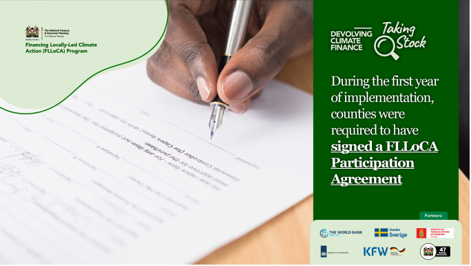 climate_ke's tweet image. During the first year of implementation, counties were required to have signed a FLLoCA Participation Agreement.

#takingstock #locallyledclimateaction #climateaction #Climatechange #climateactionnow #climatefinance #environment #FLLoCA