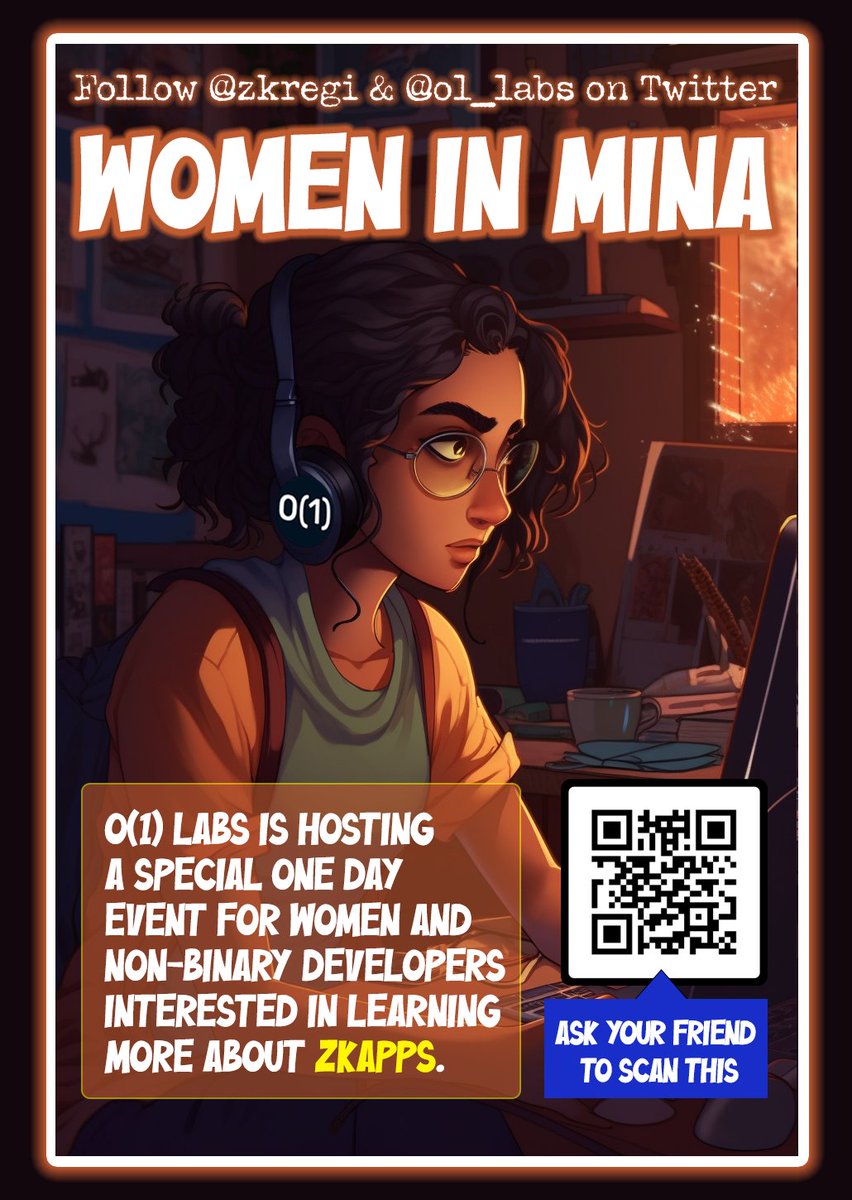 minacryptocom's tweet image. The fantastic @zkregi&apos;s  upcoming #womeninmina workshop is happening in May. If you&apos;re interested in #ZK and building zkApps on @MinaProtocol visit bit.ly/womeninmina @o1_labs @MinaDevelopers @MinaFoundation #snarkyJS #web3