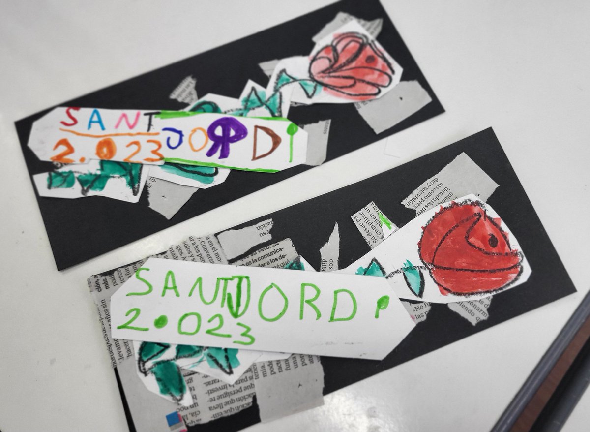 meriaf81's tweet photo. Continuem amb la preparació de Sant Jordi! #mopi5 està preparant uns punts de llibre molt bonics! 
#jeclot @JesuitesEdu #mopi #SantJordi2023 https://t.co/kzdIIfgOSC