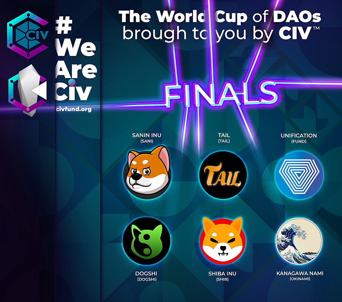 CivFund's tweet photo. 🏆 The FINALS are LIVE!🎉
Cast your vote for the DAO you want to see added for FREE on #CivFarm.

Check out the proposal👉 https://t.co/Ytkvsc9AWF

End🗓️: Apr. 21st at 1 pm UTC. 
Be a part of the community decision-making process! $CIV #DeFi #voting #community https://t.co/OokOx19Oh3