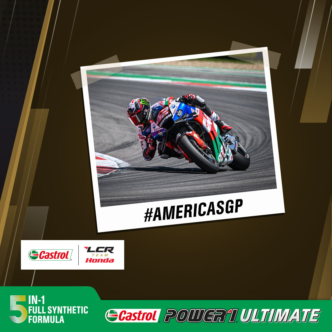 castrolbiking's tweet photo. .@Rins42 takes home @lcr_team’s first win in five years at the #AmericasGP with an #ULTIMATE display of skill and determination.
Hearty congratulations to the LCR Honda Castrol MotoGP™ Team on securing 100 podiums. An amazing achievement.
#LCRHonda #CastrolPOWER1ULTIMATE https://t.co/64ylqVrSVp